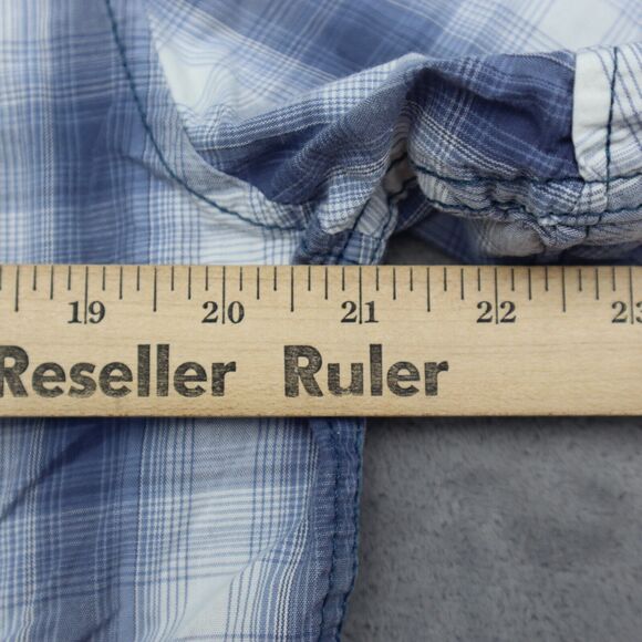 Buffalo Shirt Mens Large Blue by David Bitton Button Up Casual Rugby - Picture 6 of 16